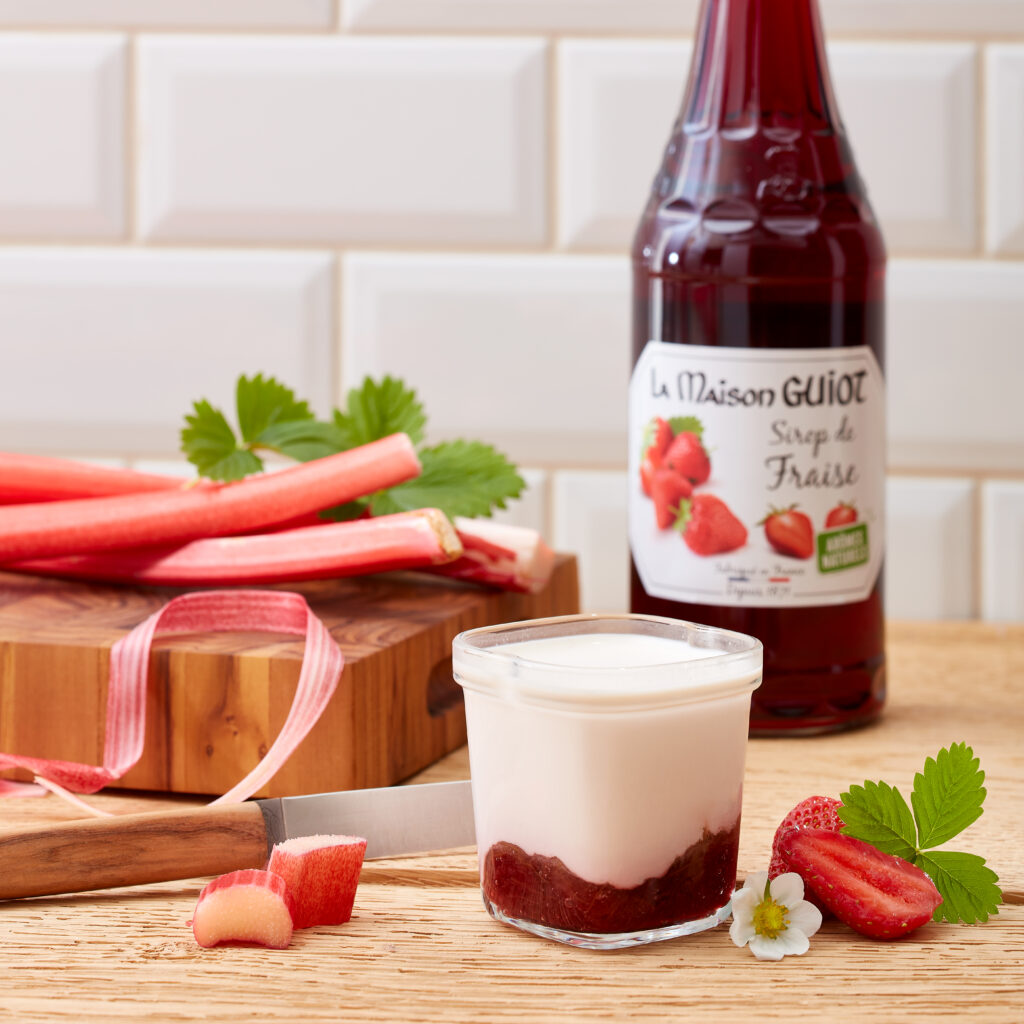 Yaourt au sirop de fraise